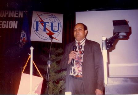 Addressing International Telecom Union, in Vietnam in 1995